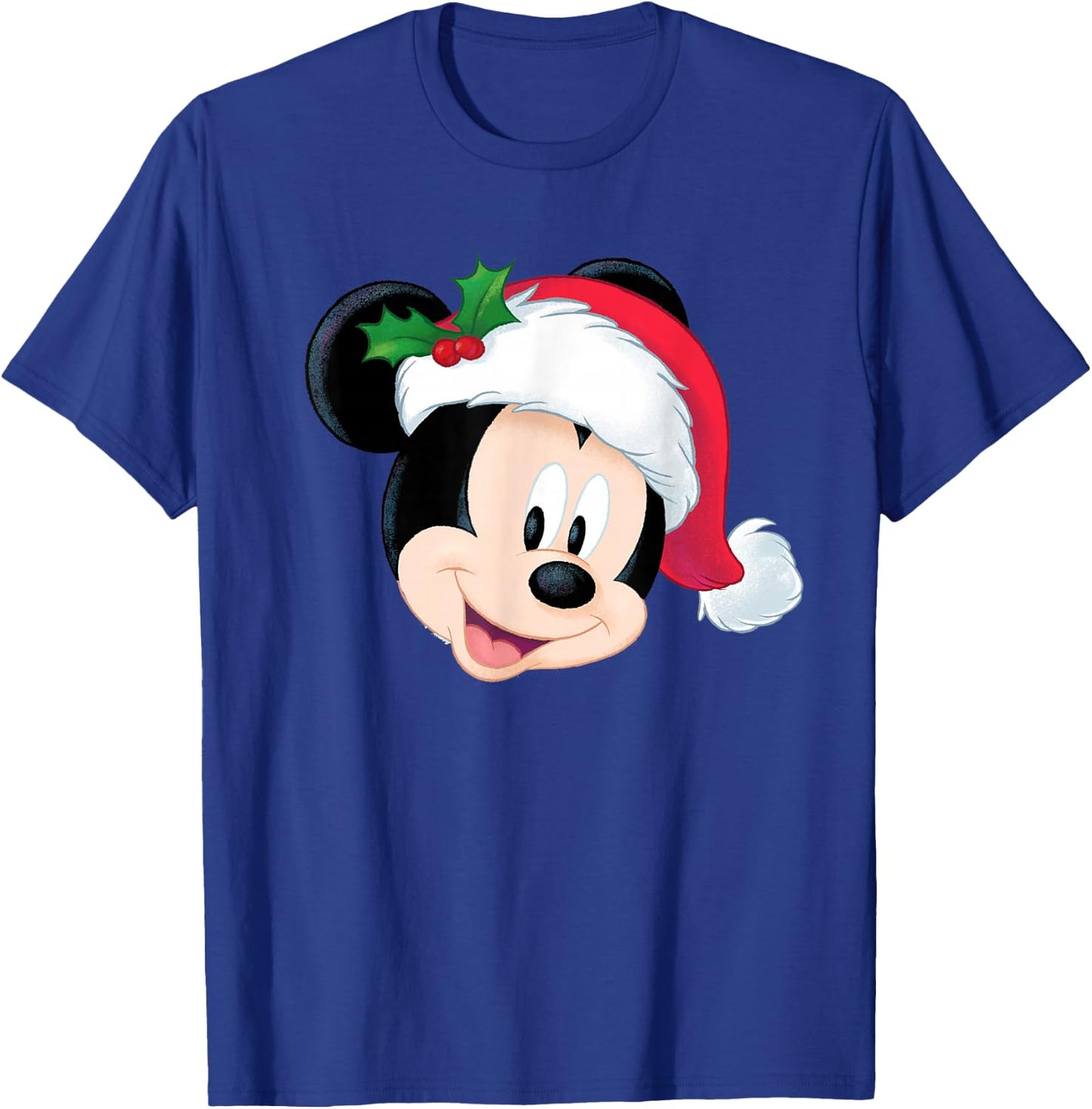 Disney Mickey Mouse in Santa Hat Holiday T-Shirt - T-Shirt | Royal