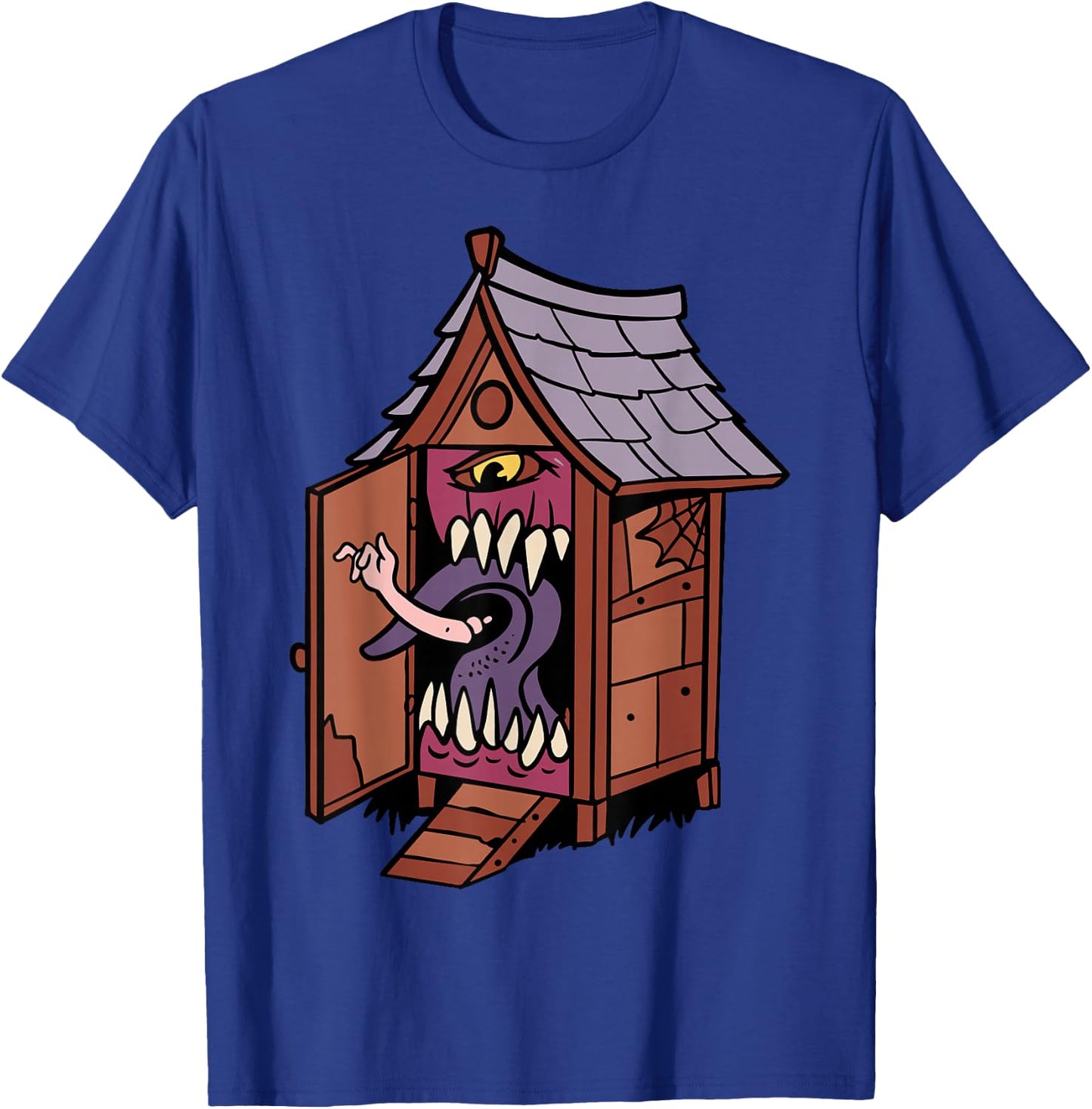 Monster House Design With Giant Eye And Quirky Features T-Shirt - T-Shirt | Royal