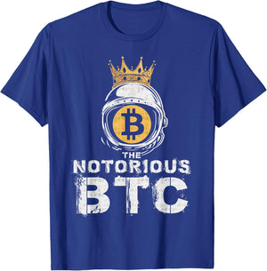 Bitcoin Shirt Gifts Notorious BTC Crown Men Women T-Shirt - T-Shirt | Royal