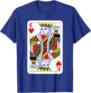 King of Hearts Playing Cards Halloween Costume Casino Easy T-Shirt - T-Shirt | Royal