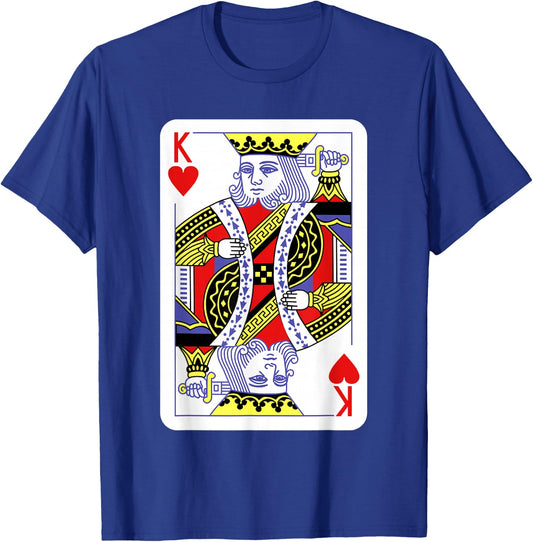 King of Hearts Playing Cards Halloween Costume Casino Easy T-Shirt - T-Shirt | Royal