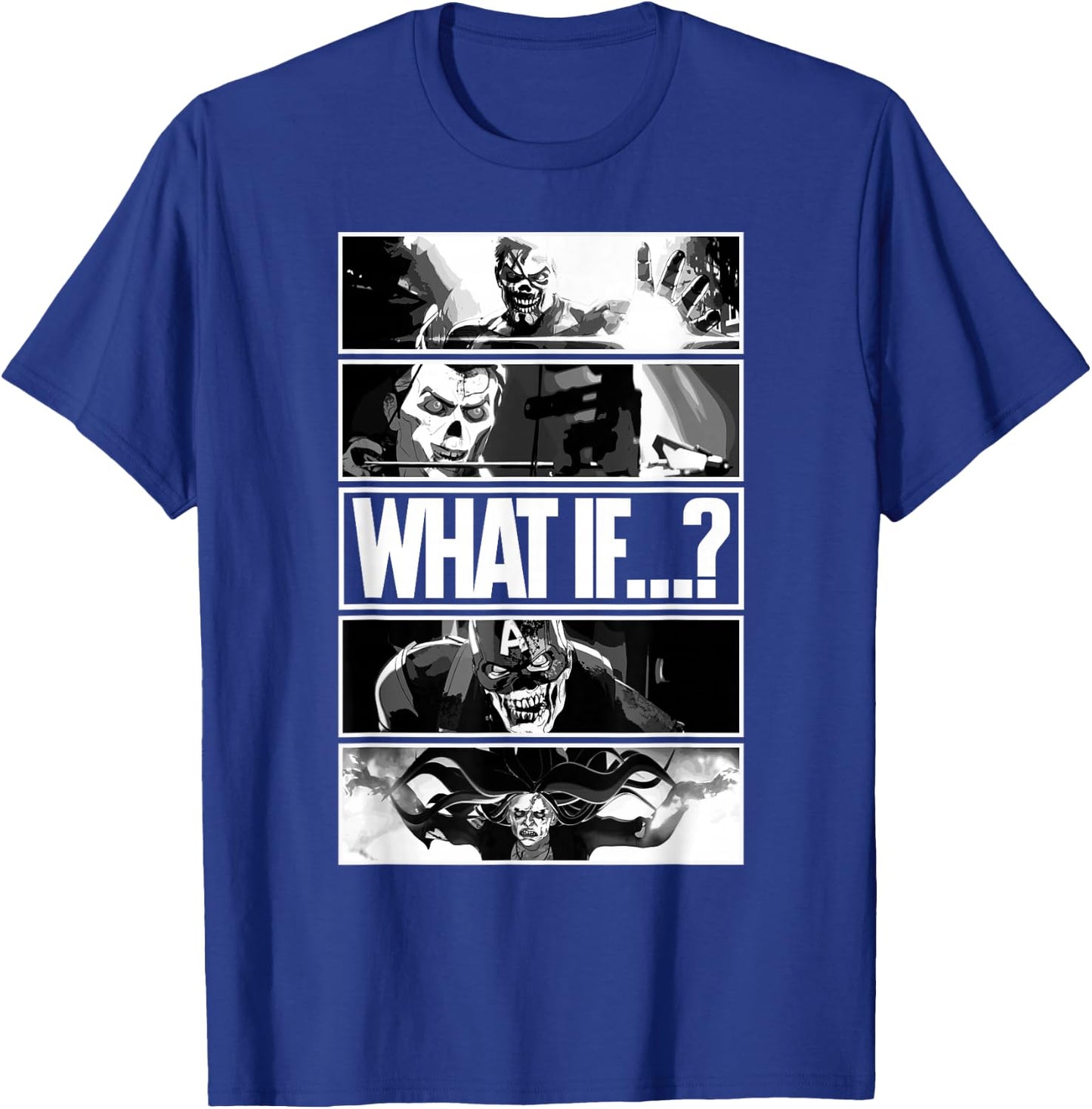 Marvel WHAT IF...? Zombie Grid T-Shirt - T-Shirt | Royal