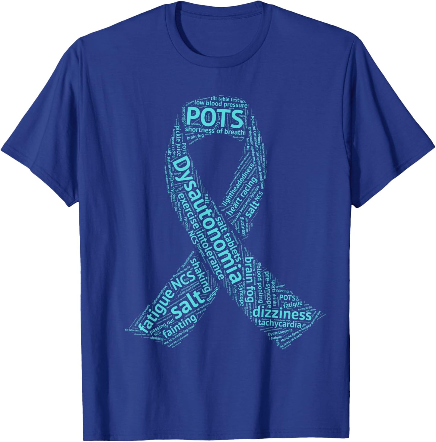 Dysautonomia Awareness - Turquoise Ribbon - POTS T-Shirt - T-Shirt | Royal
