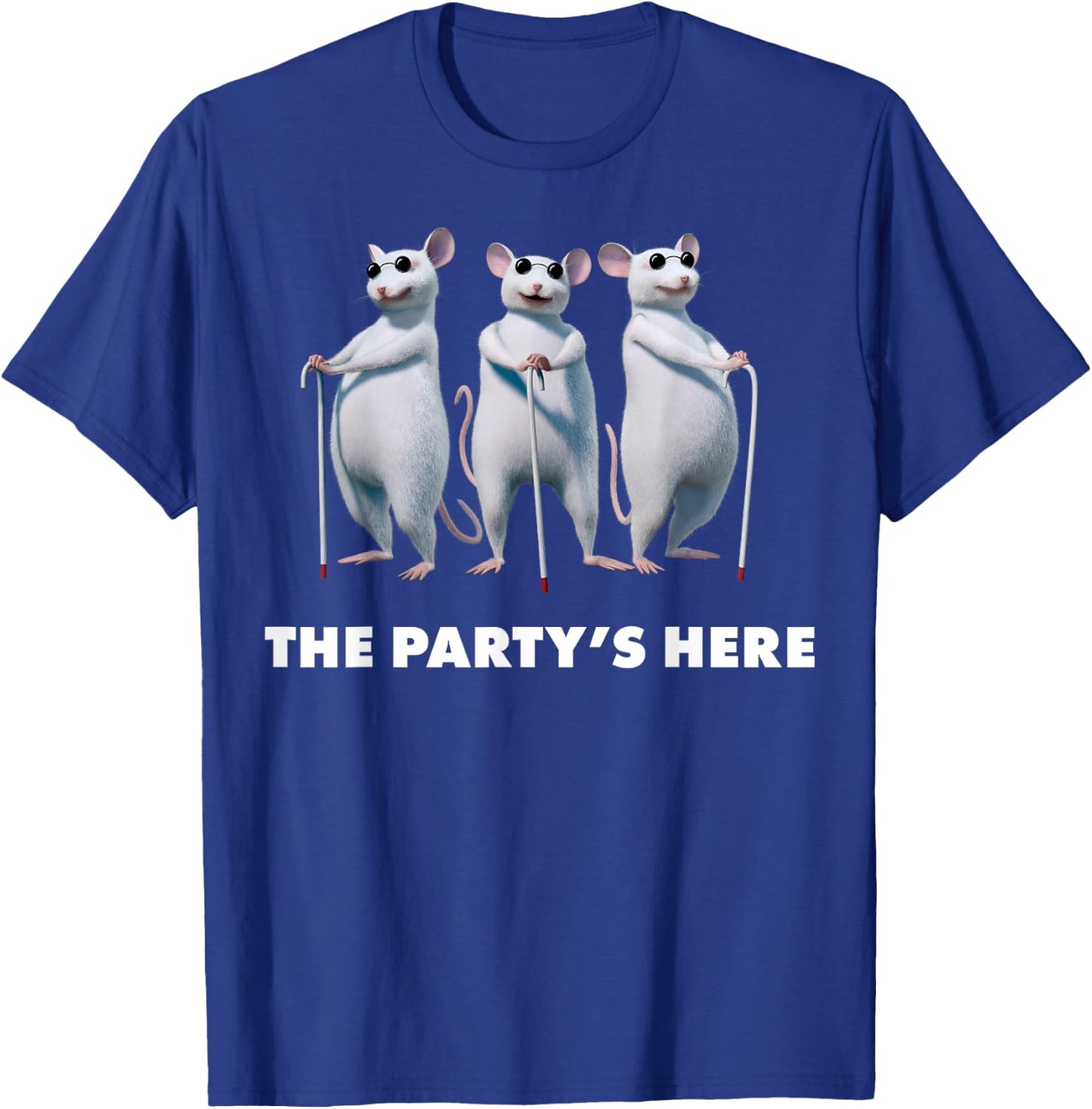 Shrek Blind Mice The Party's Here Text Poster T-Shirt - T-Shirt | Royal