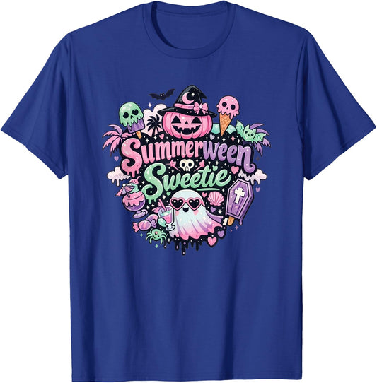Summerween Sweetie Cute Halloween Pastel Gothic Design T-Shirt - T-Shirt | Royal