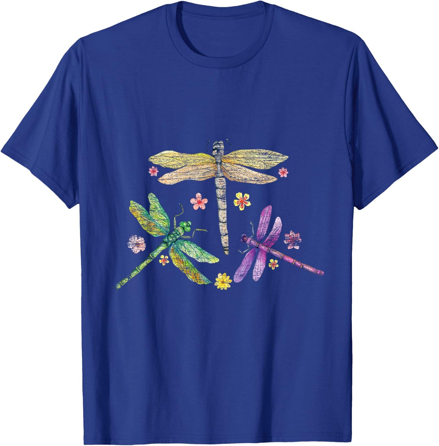 Dragonfly Shirts -Adults Black Modern Dragonfly T-Shirt - T-Shirt | Royal