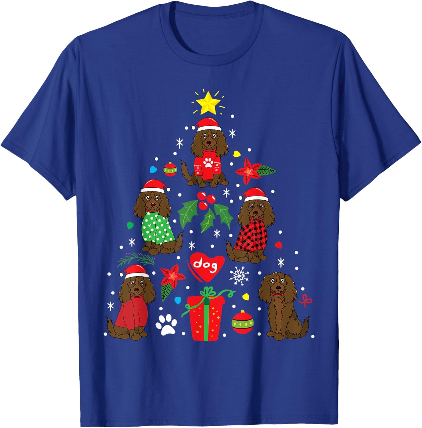 Boykin Spaniel Christmas Funny Dog Gift T-Shirt - T-Shirt | Royal