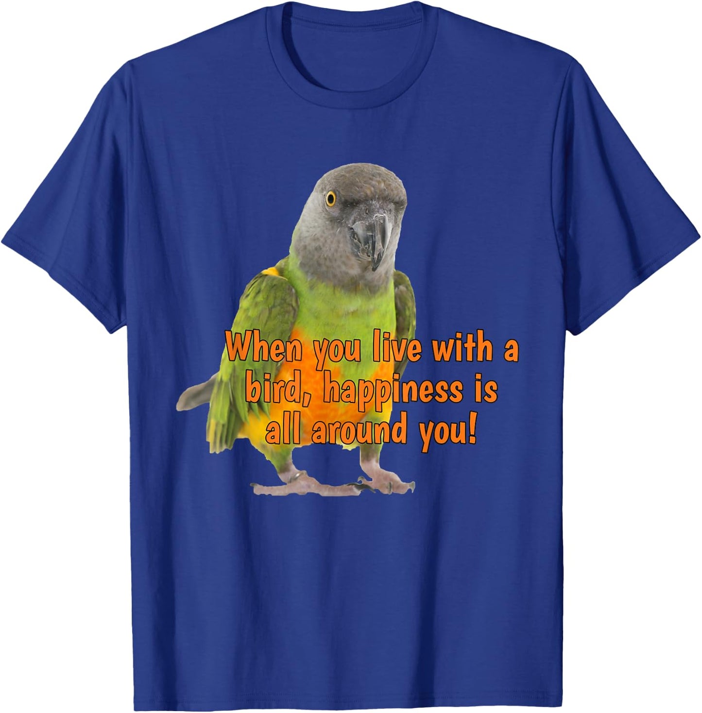 Senegal Parrot Happiness T-Shirt - T-Shirt | Royal