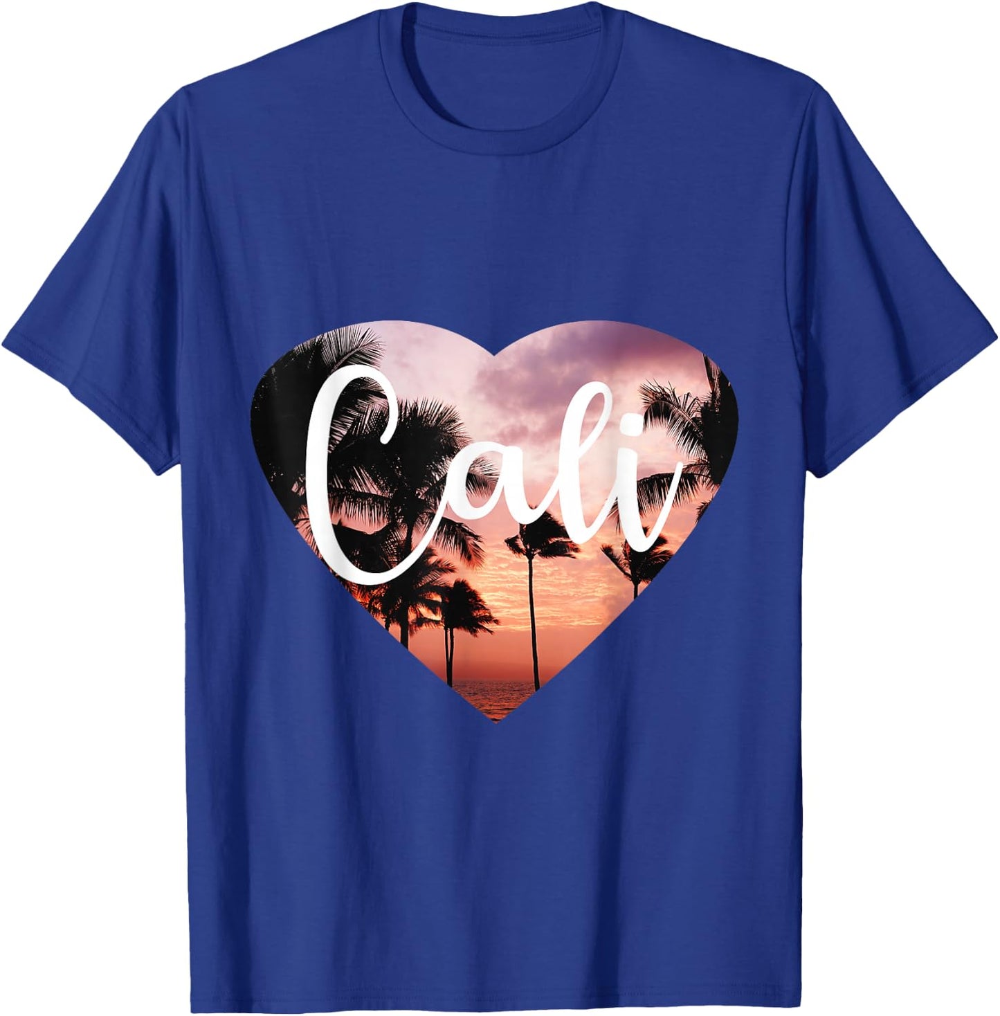 Premium California Cali Heart T-Shirt - T-Shirt | Royal