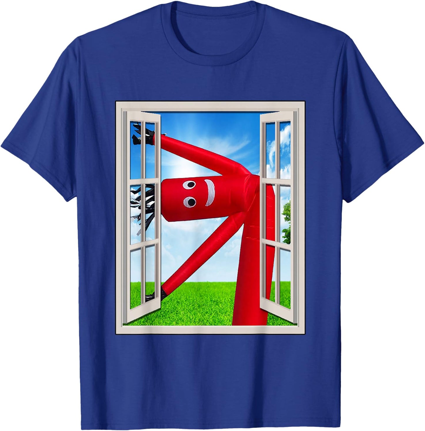 Wacky Waving Inflatable Tube Man Air Dancer in Window T-Shirt - T-Shirt | Royal