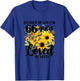 Blessed By God For 66 Years Loved Sunflower 66th Birthday T-Shirt - T-Shirt | Royal