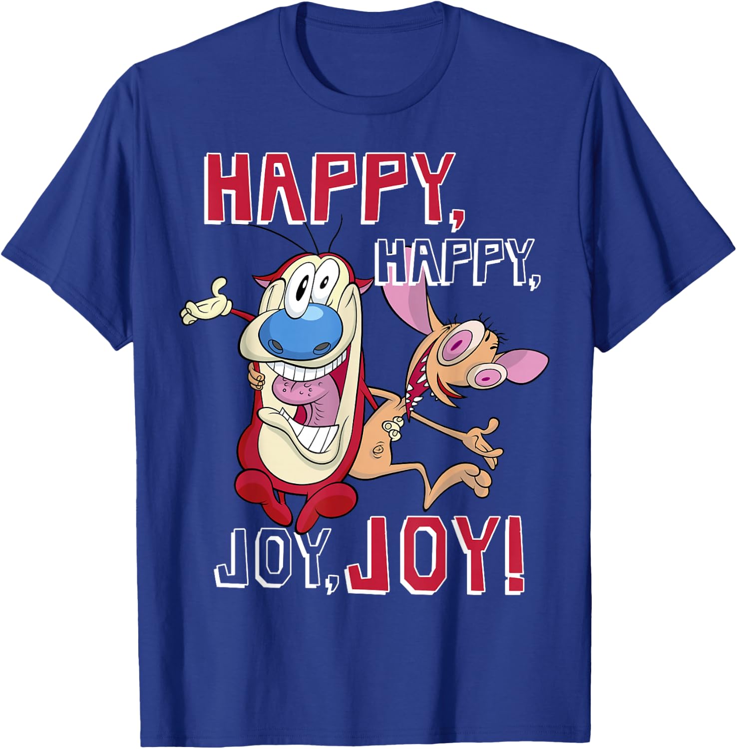 Ren and Stimpy Happy Joy Crazy Eyes BFFs T-Shirt - T-Shirt | Royal