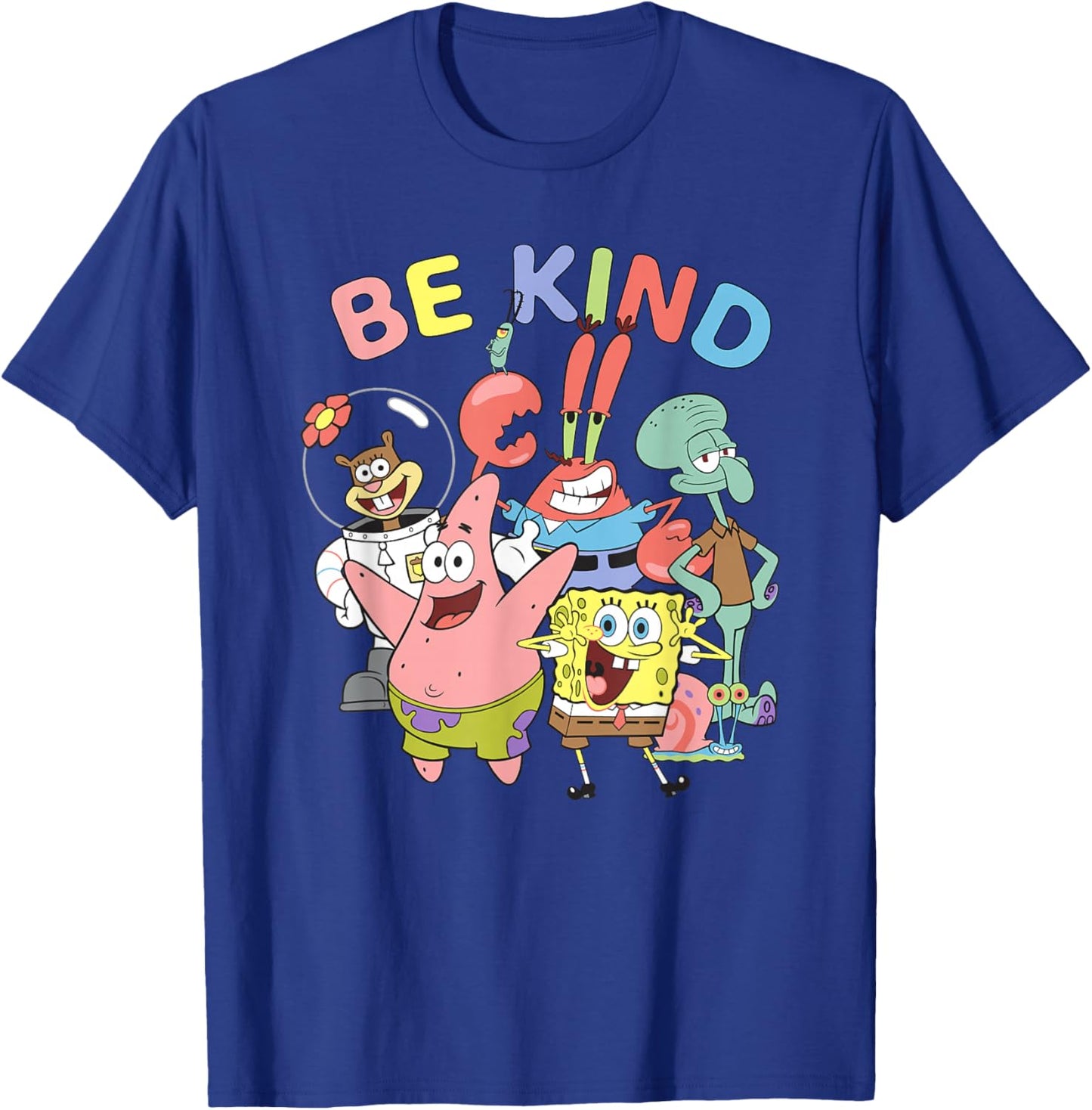 Spongebob Squarepants Be Kind Bikini Bottom Crew T-Shirt - T-Shirt | Royal
