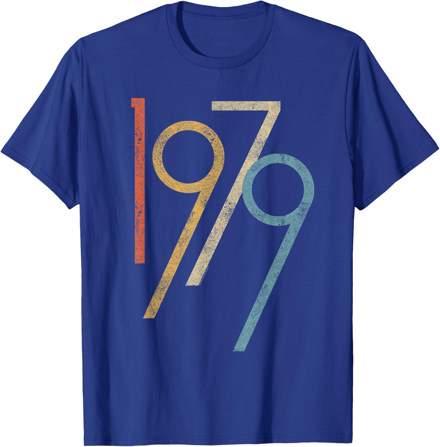 Vintage 1979 Birth Year Gen X 80s Millennial Birthday Number T-Shirt - T-Shirt | Royal