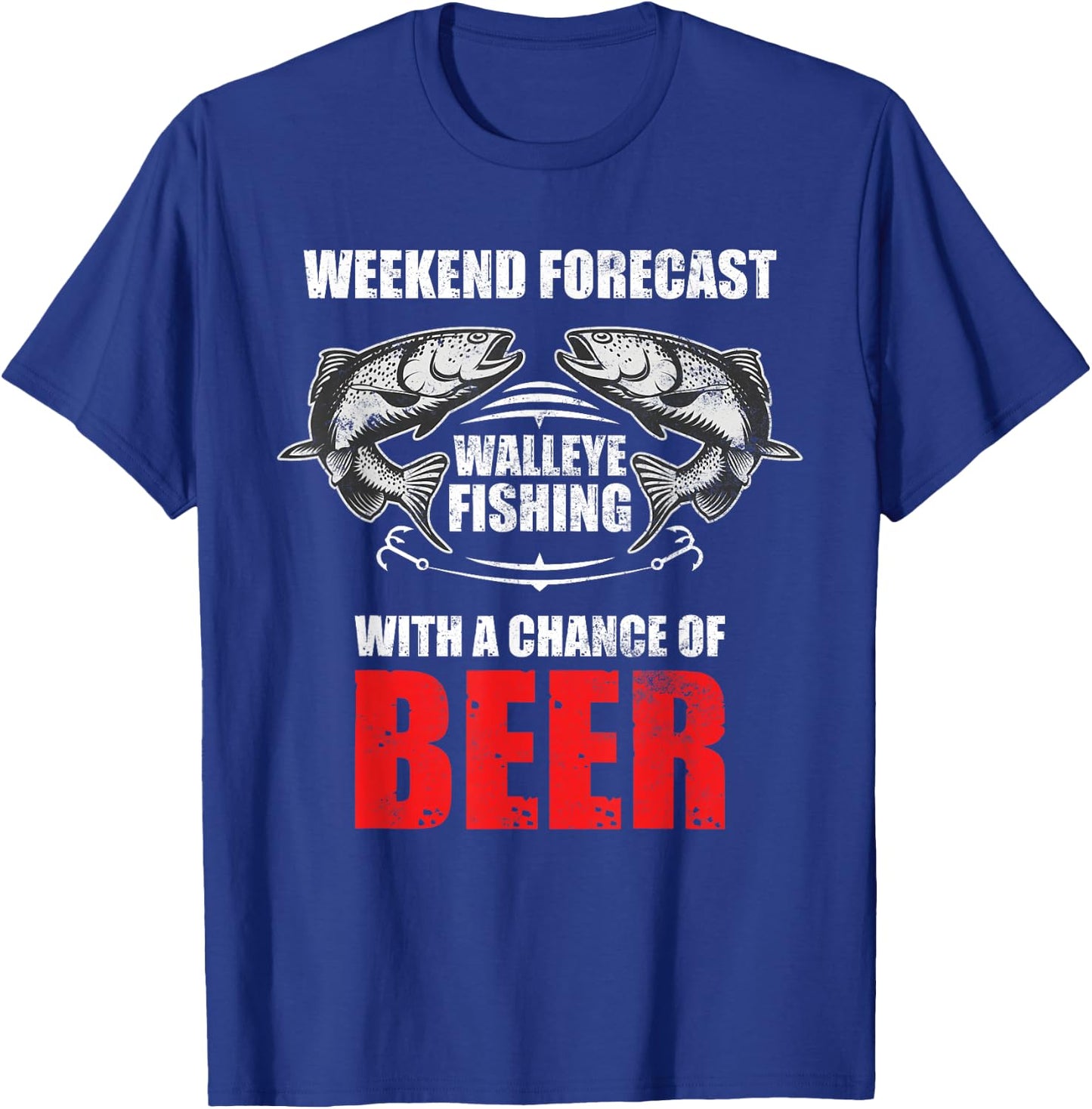 Walleye Fishing Shirts Funny Fishing T-Shirt - T-Shirt | Royal