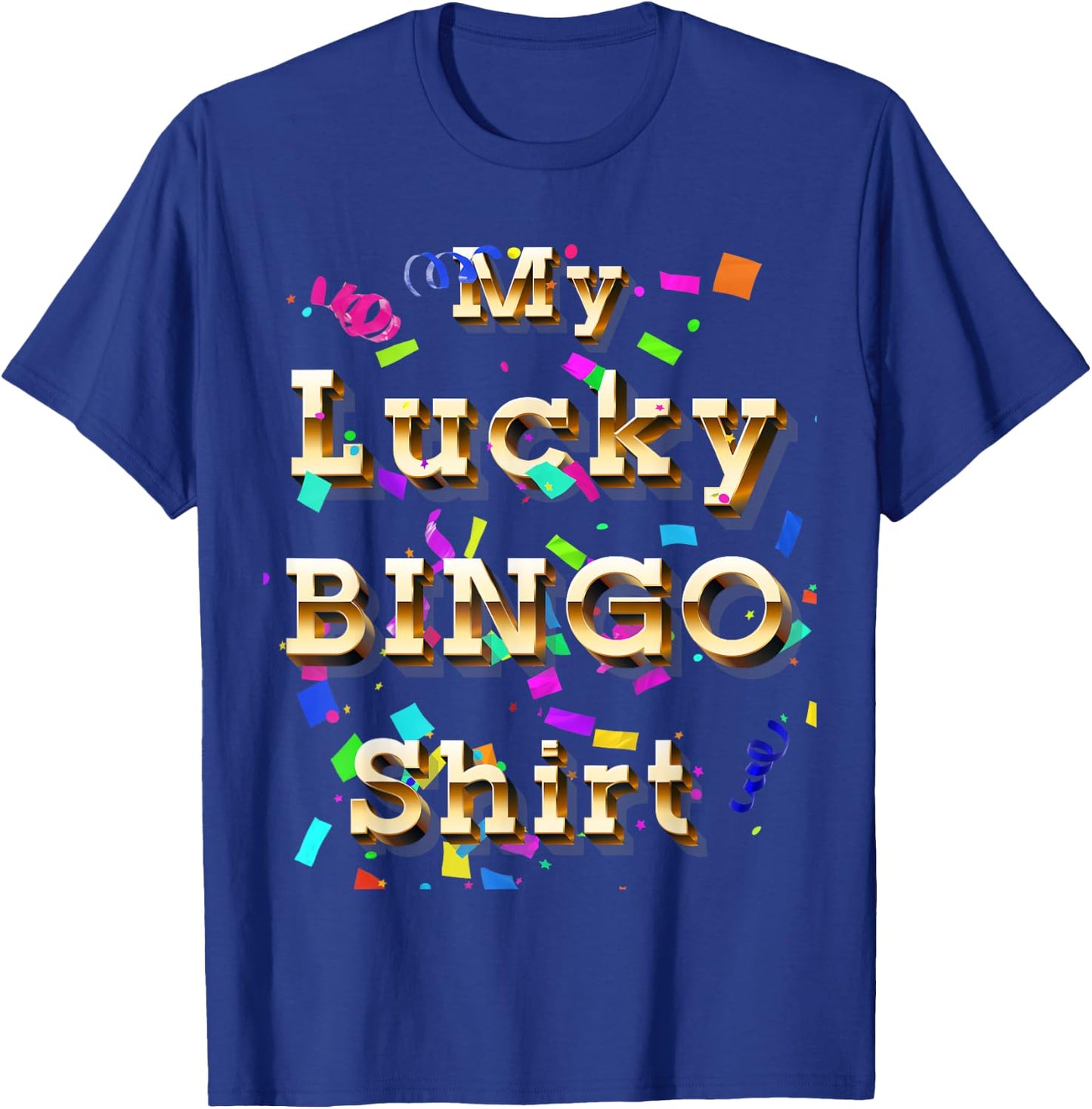 Lucky Bingo Night Shirt Good Luck Charm for Grandma Gamblers T-Shirt - T-Shirt | Royal