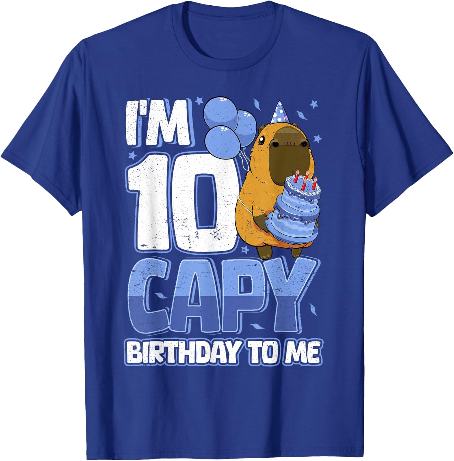 10 Years Capy Birthday to me Boys 10th Birthday Capybara T-Shirt - T-Shirt | Royal