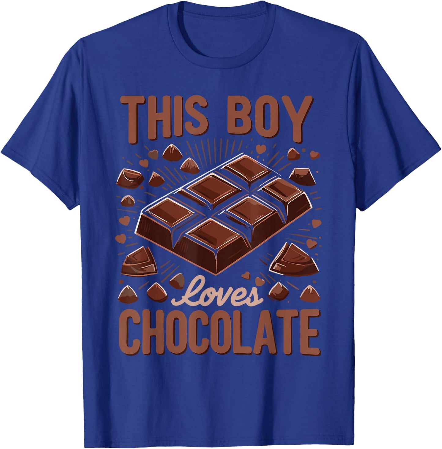 Chocolate | Dessert | This Boy Loves Chocolate T-Shirt - T-Shirt | Royal