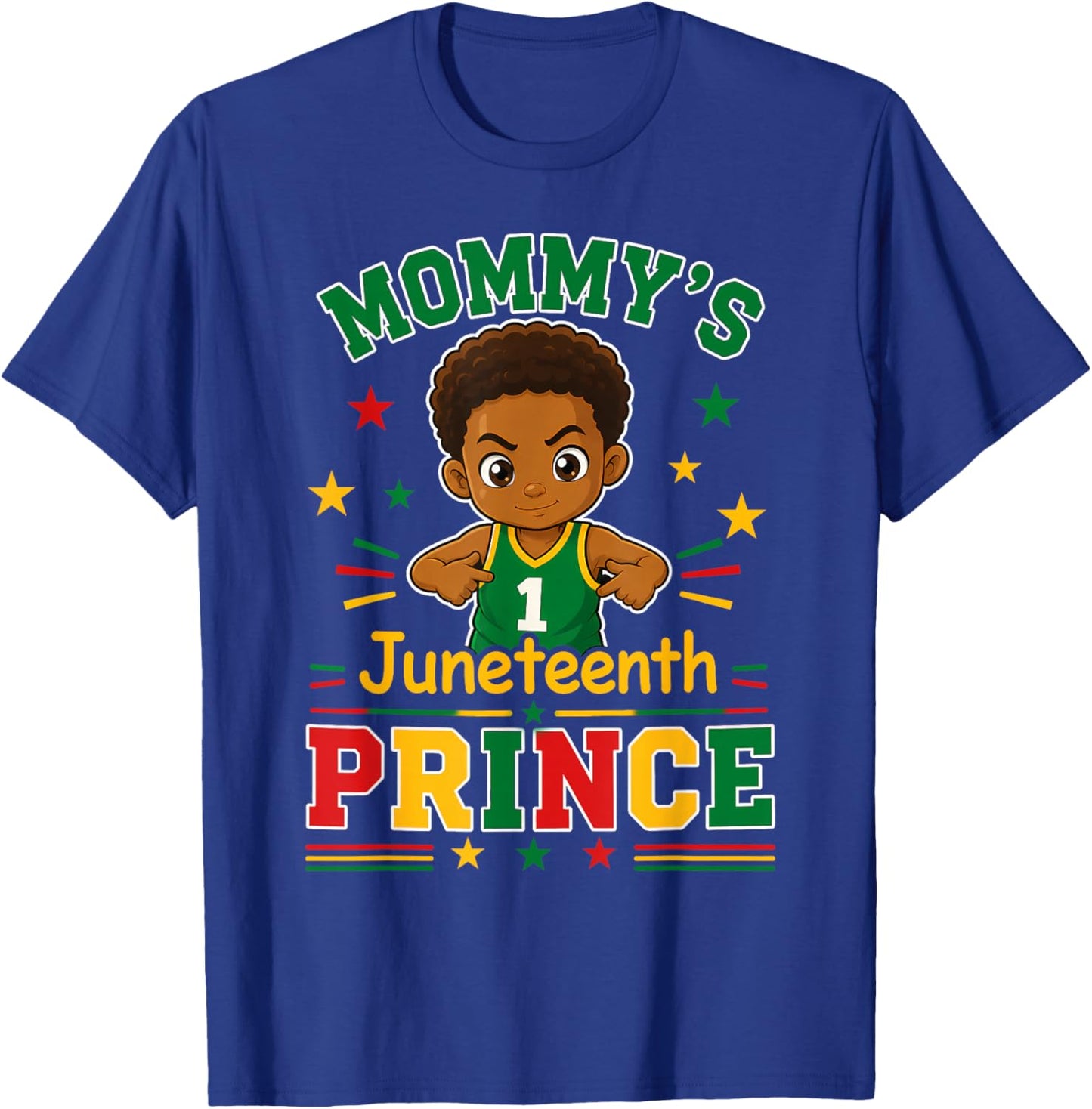 Juneteenth Shirts Boys Mommy's Juneteenth Prince Black Boy T-Shirt - T-Shirt | Royal