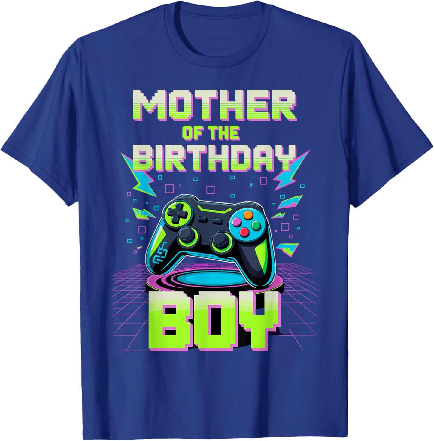Mother Mom of the Birthday Boy Video Game Controler Gamer T-Shirt - T-Shirt | Royal