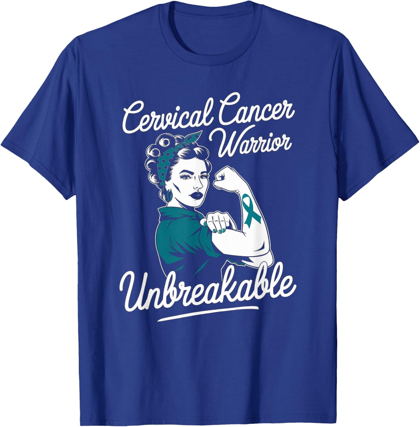 Cervical Cancer Warrior Unbreakable Cervical Cancer Survivor T-Shirt - T-Shirt | Royal