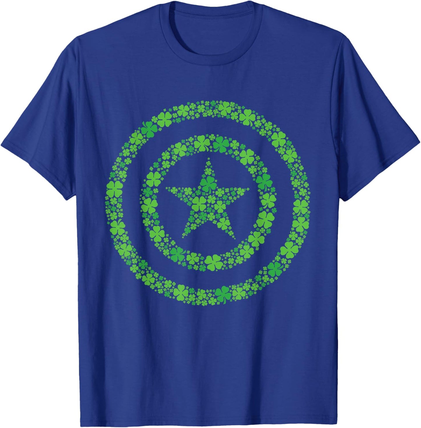 Marvel Captain America St Patrick's Day Green Clover Shield T-Shirt - T-Shirt | Royal