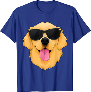 Golden Retriever Sunglasses Pet for Kids Boys Girls T-Shirt - T-Shirt | Royal