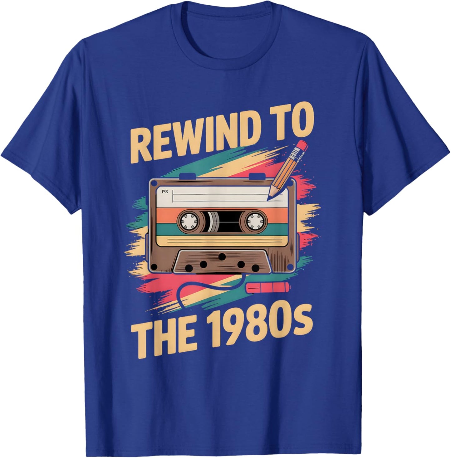 Funny 1980s Retro Cassette Tape 80s Reunion Men Women T-Shirt - T-Shirt | Royal