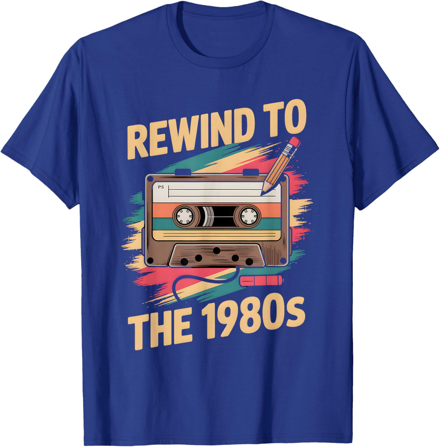 Funny 1980s Retro Cassette Tape 80s Reunion Men Women T-Shirt - T-Shirt | Royal