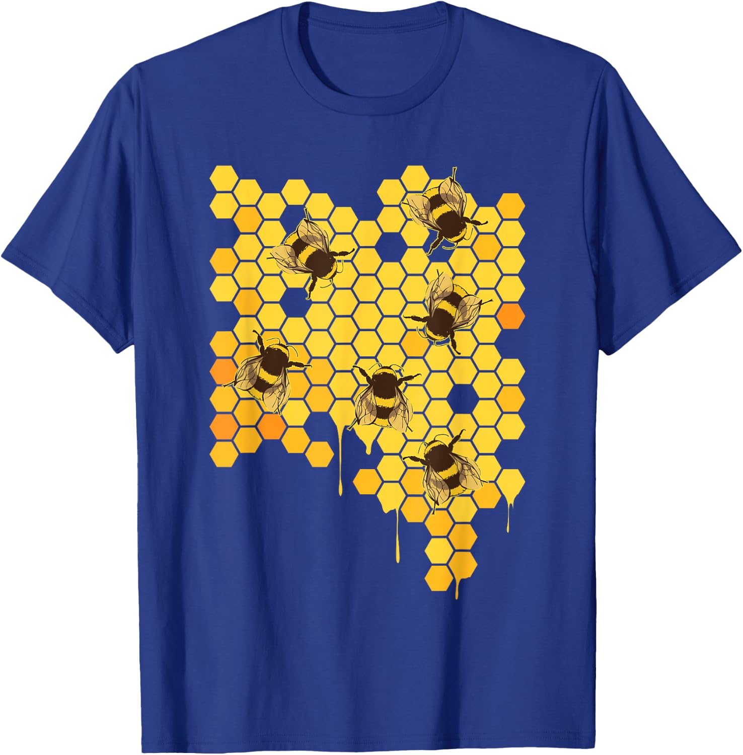 Honey Bee Hive Honeycomb Beekeeping Beekeeper Gift T-Shirt - T-Shirt | Royal