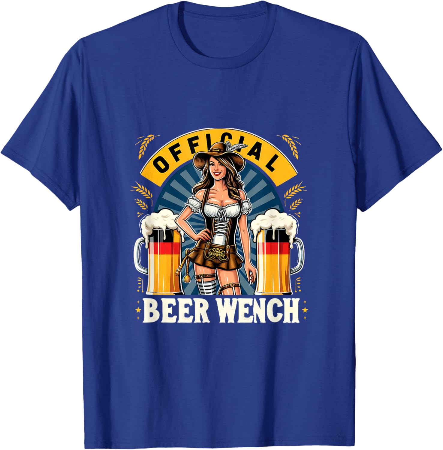 Official Beer Wench Oktoberfest Drinking Team German Flag T-Shirt - T-Shirt | Royal