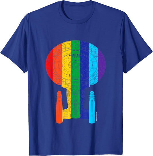 Star Trek Pride U.S.S Enterprise Officially Licensed T-Shirt - T-Shirt | Royal