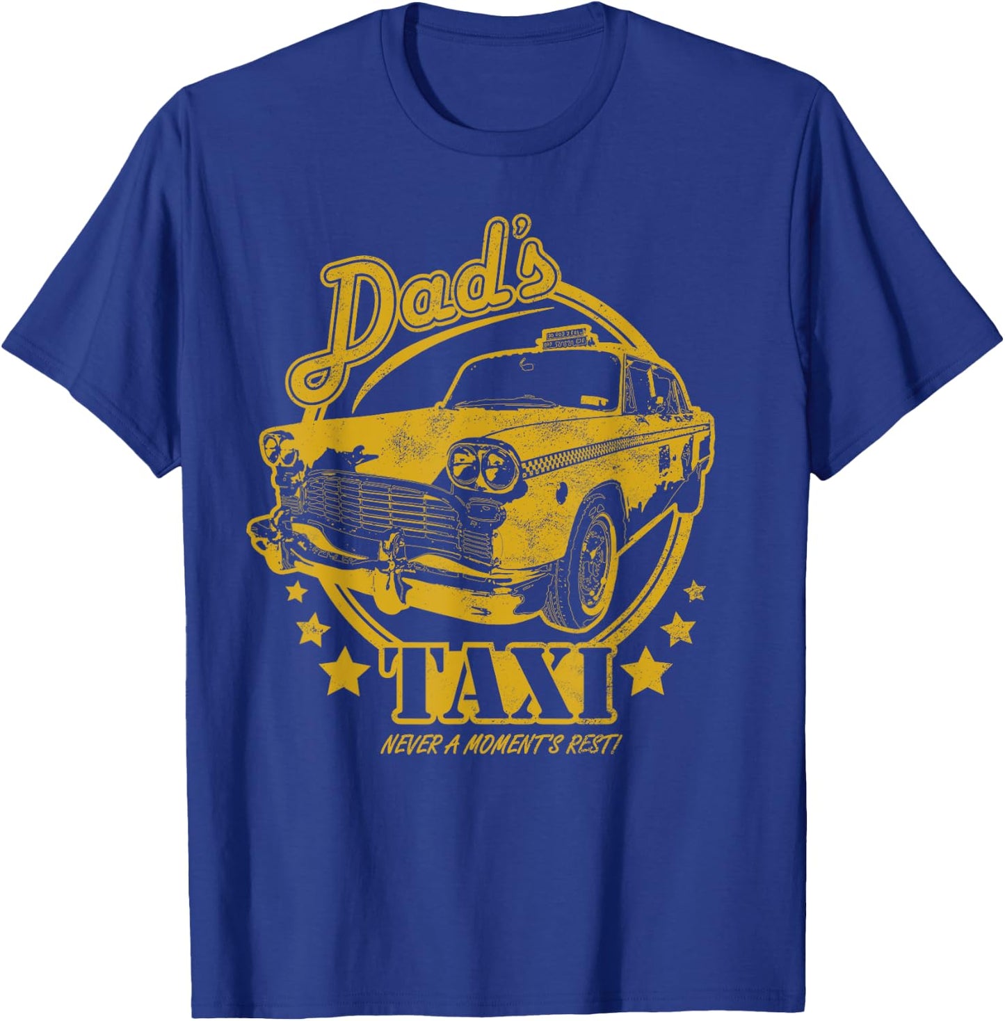 Dad's Taxi - Funny Yellow Taxi Cab T-Shirt - T-Shirt | Royal