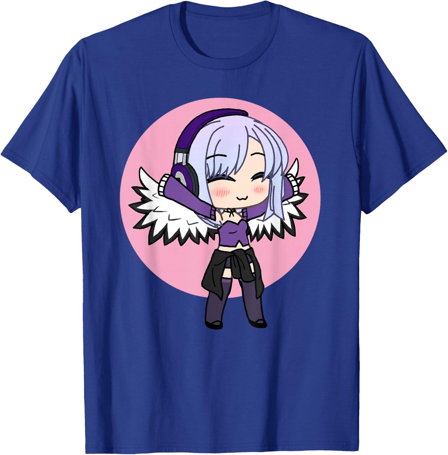 Cute Chibi Style Kawaii Anime Girl with Wings T-Shirt - T-Shirt | Royal