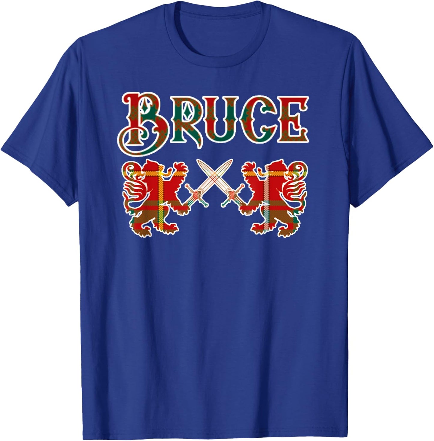 Clan Bruce Scottish Family Kilt Tartan Lion T-Shirt - T-Shirt | Royal