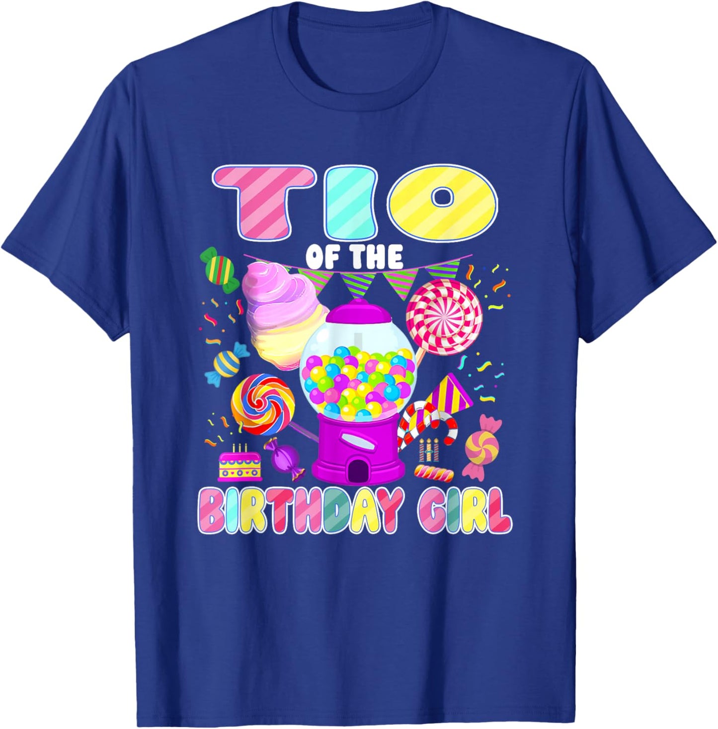 TIO of The Birthday Girl Candyland Matching Family T-Shirt - T-Shirt | Royal