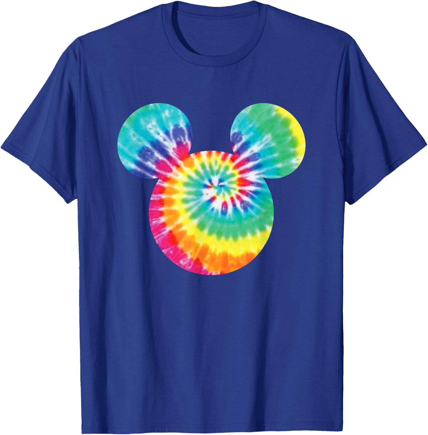 Disney Mickey Mouse Icon Rainbow Tie-Dye Short Sleeve T-Shirt - T-Shirt | Royal
