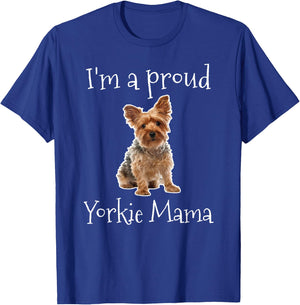 Yorkie Mom Women Girls Yorkshire Terrier Owner T-Shirt - T-Shirt | Royal