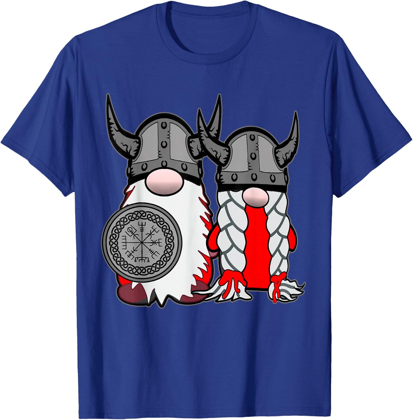 Cute Nordic Gnome Viking Tomte Couple Scandinavian Nisse T-Shirt - T-Shirt | Royal