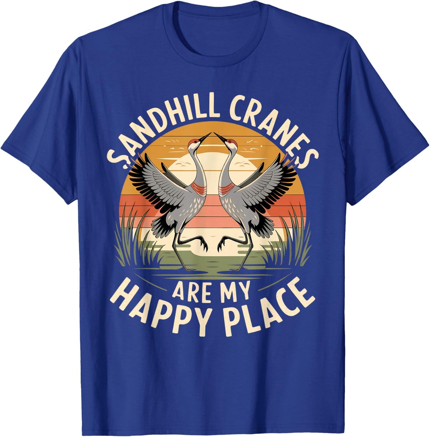 Sandhill Crane – Majestic Bird Lover Design T-Shirt - T-Shirt | Royal