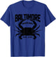 Baltimore Maryland Est. 1729 Pride Blue Crab Vintage T-Shirt - T-Shirt | Royal