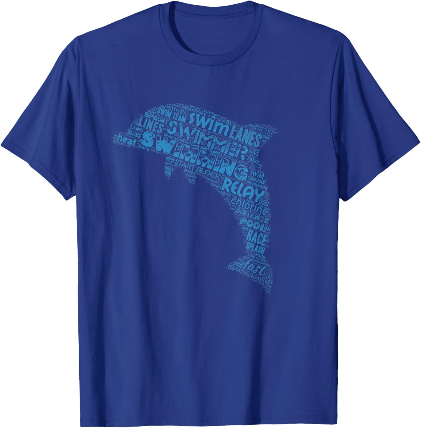 Swim Swimmer T shirt Funny Swimming Practice Dolphin T-Shirt - T-Shirt | Royal