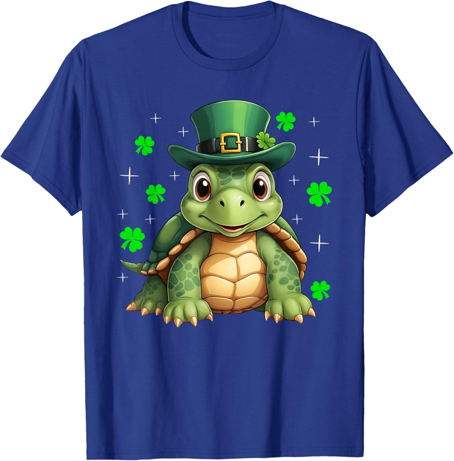 Irish Shamrock Leprechaun Hat Turtle St Patrick's Day T-Shirt - T-Shirt | Royal
