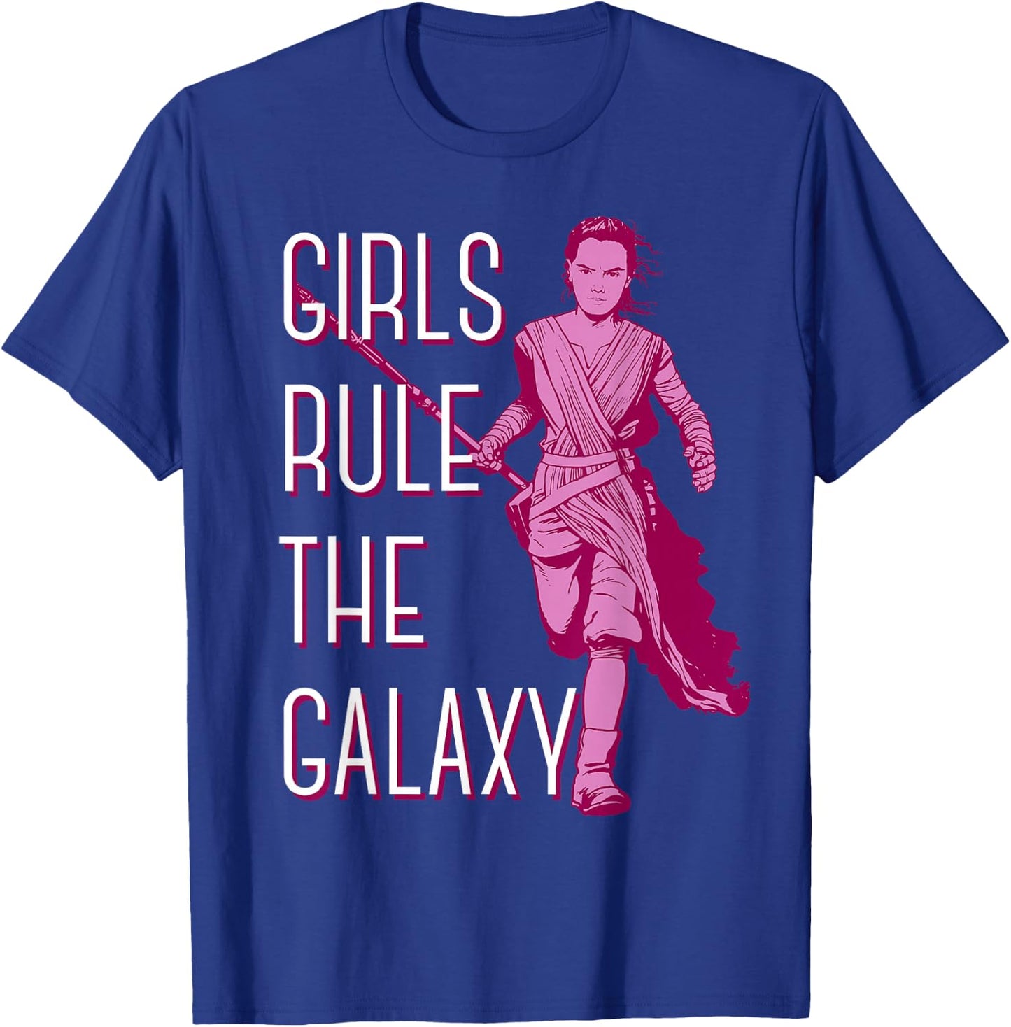 Star Wars Episode 7 Rey Girls Rule The Galaxy C2 T-Shirt - T-Shirt | Royal