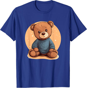 Cute Teddy Bear Graphic For Children T-Shirt - T-Shirt | Royal