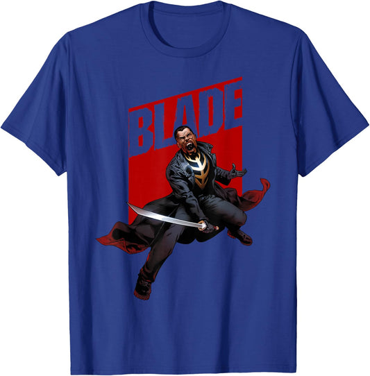 Marvel Blade The Vampire Hunter Intimidating Shout T-Shirt - T-Shirt | Royal