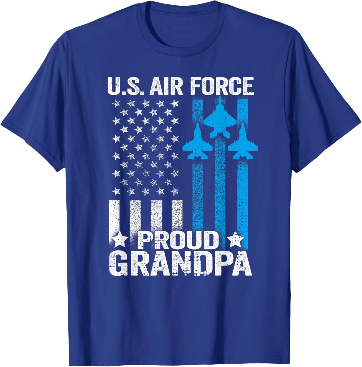 Proud Grandpa US Air Force T Shirt - USAF Shirt T-Shirt - T-Shirt | Royal