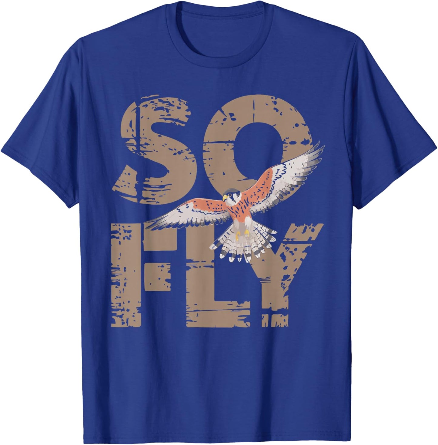 Kestrel Birder Falcon So Fly American Kestrel T-Shirt - T-Shirt | Royal