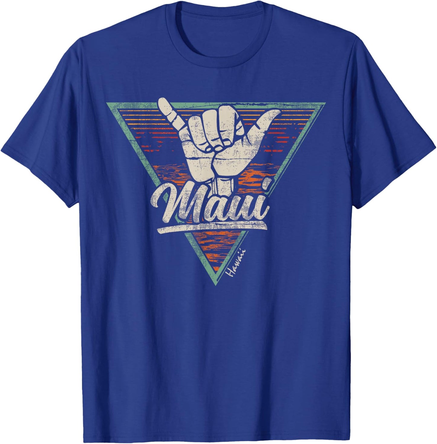 Vintage Shaka Maui Hawaii Shirt - Maui HI Shirt T-Shirt - T-Shirt | Royal