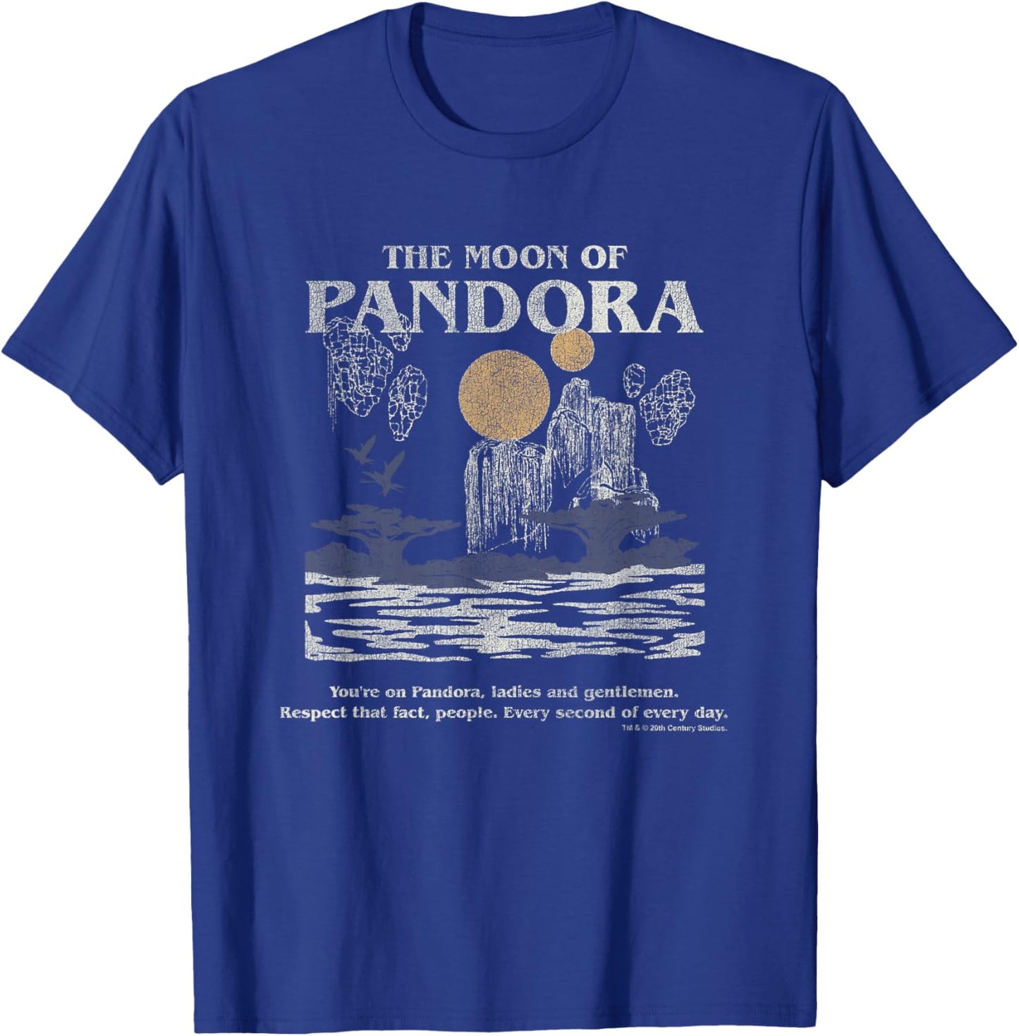 Avatar The Moon Of Pandora Vintage Travel Landscape T-Shirt - T-Shirt | Royal
